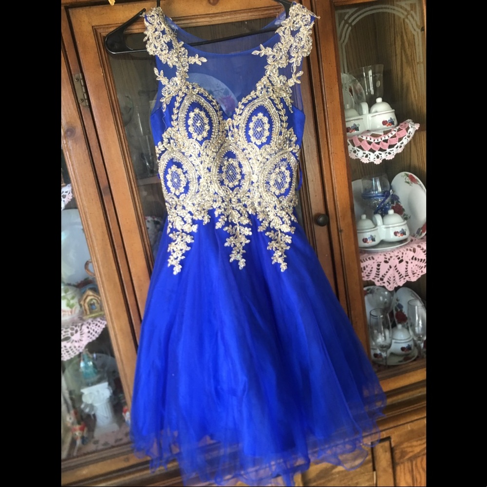 Dress, Royal blue